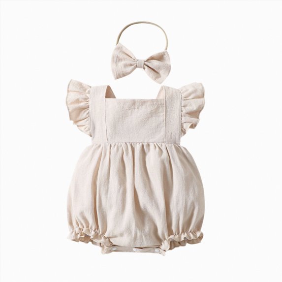 NOLDARES Soft Cotton Tank Top Baby Girl Undershirts – One-Piece Toddler Bodysuit for Infant Toddlers(Beige,0-3 Months)