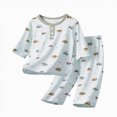 thumbnail image 1 of NOLDARES Toddler Baby Boy Clothes Long Sleeve Crewneck Sweatshirt with Pants Spring Fall Winter Outfits(Light Green,6-7 Y), 1 of 5