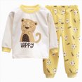 thumbnail image 1 of NOLDARES Toddler Baby Boy Clothes Long Sleeve Sweatshirt Top Pants Set Infant Fall Winter Outfits(M255-Yellow), 1 of 5