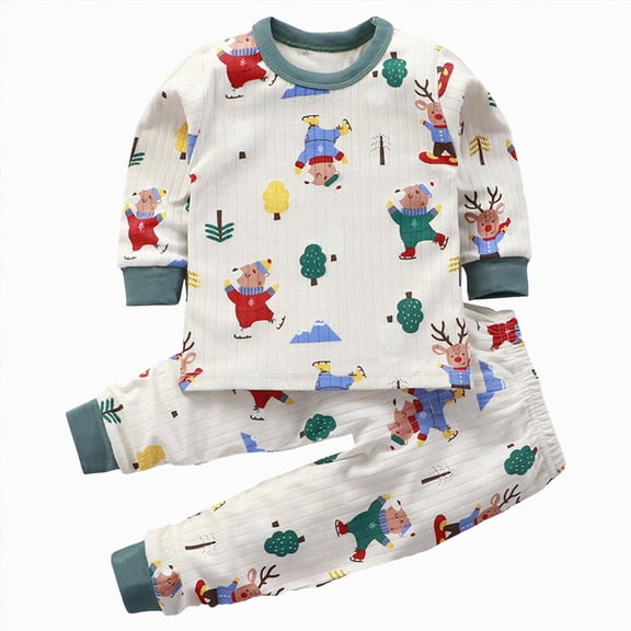 NOLDARES Toddler Baby Boy Clothes Outfit Long Sleeve Tops Pants 2PCS Fall Winter Pullover Sweatshirts Sets Size:6-12 M,Dark Green