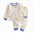 thumbnail image 1 of NOLDARES Toddler Baby Boy Fall Winter Clothes Long Sleeve Crewneck Pullover Sweatshirt Jogger Pants Set 2 Piece Outfit Size:1-2 Y,Light Blue, 1 of 4