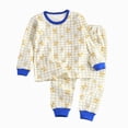 thumbnail image 1 of NOLDARES Toddler Baby Boy Fall Winter Clothes Long Sleeve Crewneck Pullover Sweatshirt Jogger Pants Set 2 Piece Outfit Size:3-6 M,Blue, 1 of 4