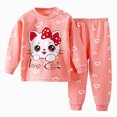 thumbnail image 1 of NOLDARES Toddler Baby Boy Fall Winter Clothes Outfits 2 Piece Long Sleeve Crewneck Sweatshirt Pull on Pants Casual Print Clothing Set(Pink,6-12 M), 1 of 4