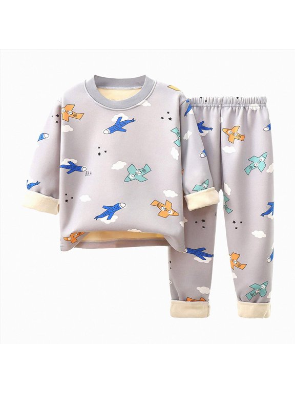 Toddler Baby Boy Fall Winter Clothing 2 Piece Long Sleeve Sweatshirt and Elastic Waist Pants Set Dinosaur Print Outfits Clothes(F,14-15 Y)