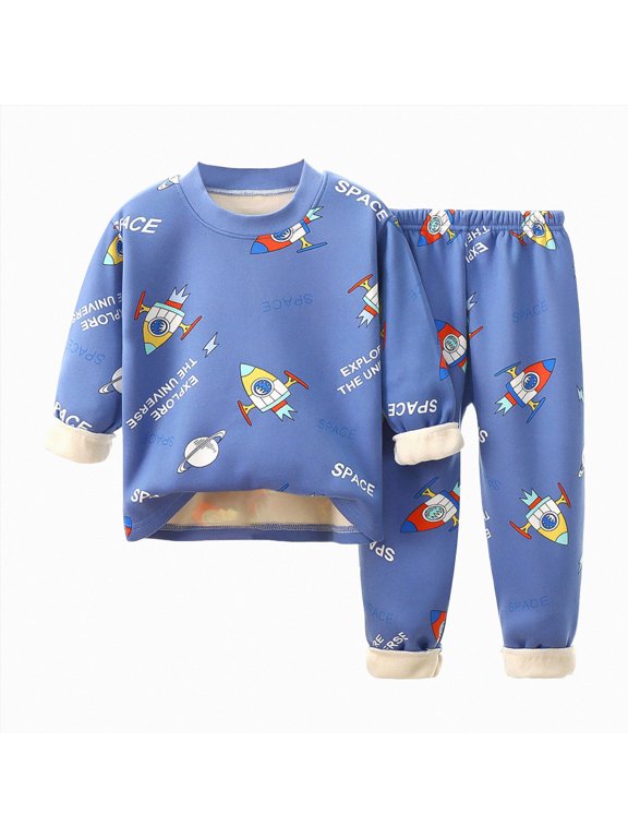Toddler Baby Boy Fall Winter Clothing 2 Piece Long Sleeve Sweatshirt and Elastic Waist Pants Set Dinosaur Print Outfits Clothes(J,6-12 M)