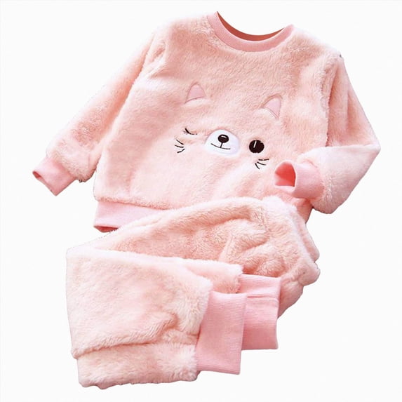 NOLDARES Toddler Baby Boy Fall Winter Outfit Cartoon Graphic Print Long Sleeve Sweatshirts Stretch Jogger Pants Newborn Clothes Set(Pink,4-5 Y)