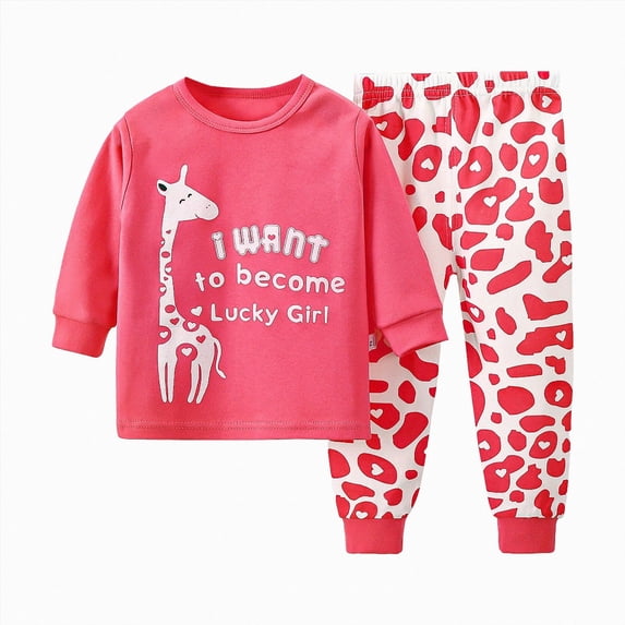 NOLDARES Toddler Baby Boy Fall Winter Outfits Clothing Set 2pcs Colorful Print Long Sleeve Sweatshirt Tops Elastic Joggers Pants Clothes(Red,3-4 Y)