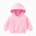 thumbnail image 1 of NOLDARES Toddler Baby Boy Girl Hoodies Solid Color Long Sleeve Kangaroo Pocket Hooded Sweatshirt Top Fall Winter Clothes(N009-Pink), 1 of 4