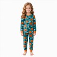 thumbnail image 1 of NOLDARES Toddler Baby Boy Girls Halloween Pajamas Set Kids Pumpkin Ghost Sleepwear 2 Pcs Pjs Cute Cartoon Print Long Sleeve Top and Pants(Green,7-8 Y), 1 of 9