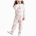 thumbnail image 1 of NOLDARES Toddler Baby Boy Halloween Outfit Long Sleeve Ghost Shirt Pant Clothes Set Sweatshirt and Pants Set Fall Clothes(White,12-18 M), 1 of 9