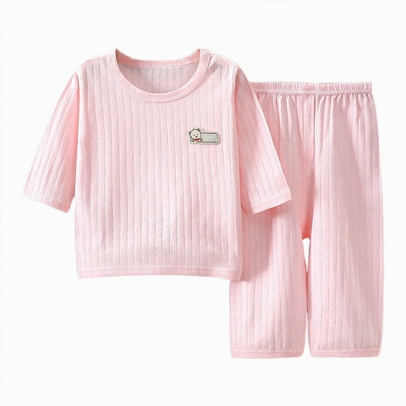 NOLDARES Toddler Baby Boy Pajamas Set Fall Winter Outfits Long Sleeve Dinosaur Sweatshirts Tops+Pants Set 2 Piece 6-12 Months 12-24 Months 2t 3t 4t 5t 6t 7t 8t 9t Children,Pink,2-3 Y