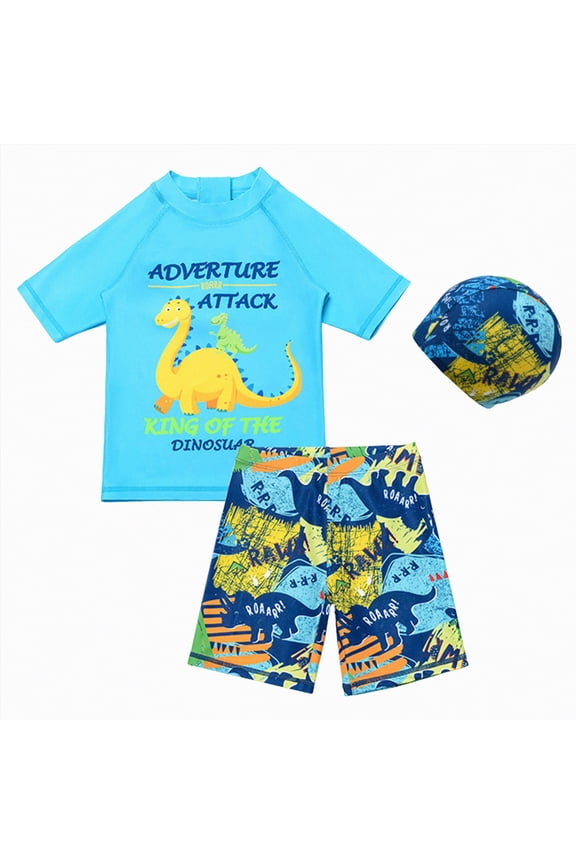 Toddler Baby Boy Rashguard Sunsuit Two Piece Swimsuit Jumpsuit Boys Beach Summer Clothes(Mint Green,2-3 Years)