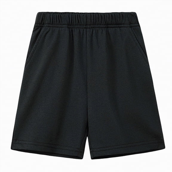 NOLDARES Toddler Baby Boy Shorts Solid Color Drawstring Elastic Waist Jogger Shorts Summer Casual Short Pants(Black,2-3 Years)