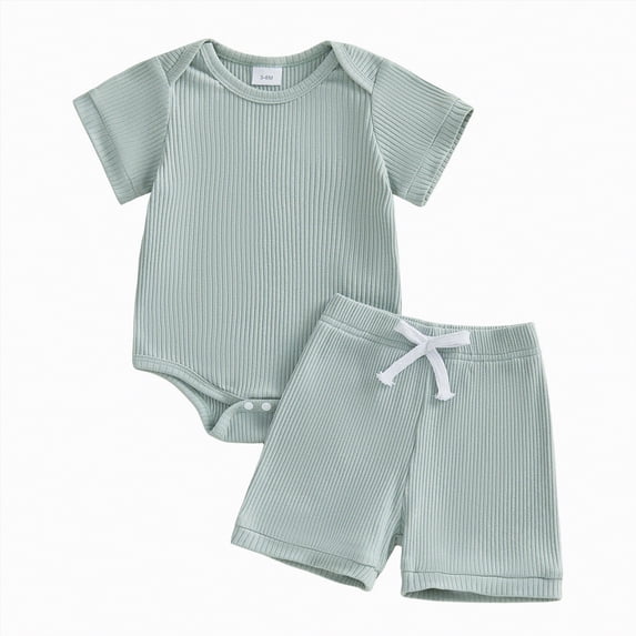 NOLDARES Toddler Baby Boy Summer Clothes Duck Print Short Sleeves T-Shirt Elastic Camouflage Shorts 2 Piece Outfit Blazer,9-12 M