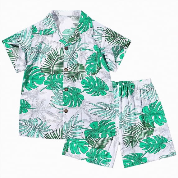 NOLDARES Toddler Baby Boy Summer Clothes Funny T Shirt Elastic Waist Pockets Shorts Set 2 Piece Outfit(Green,9-11 Years)