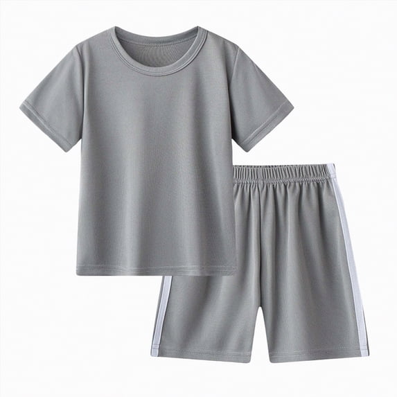 NOLDARES Toddler Baby Boy Summer Clothes Short Sleeve Truck T-Shirt Stretch Shorts Casual Set Blazer,10-11 Y