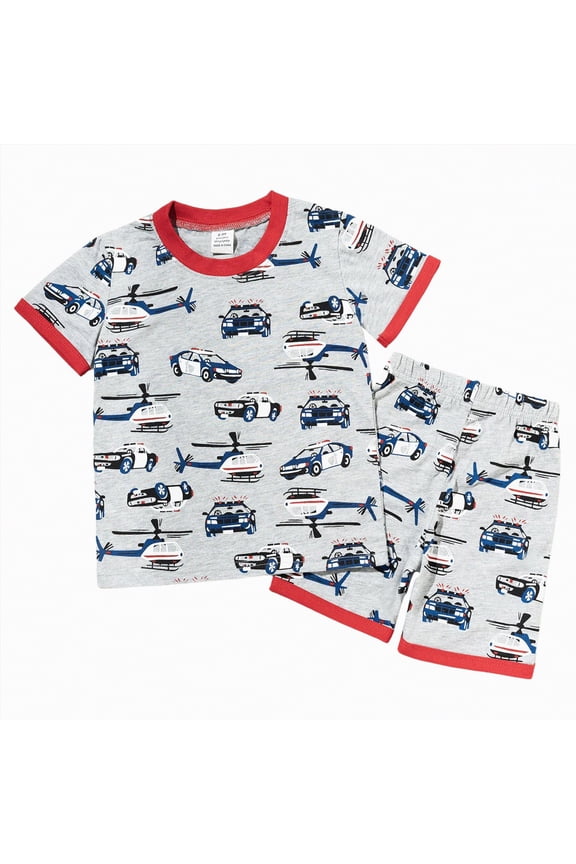 Toddler Baby Boy Summer Clothes T-Shirt and Shorts Summer Beach Boy Outfits(Red,3-4 Years)