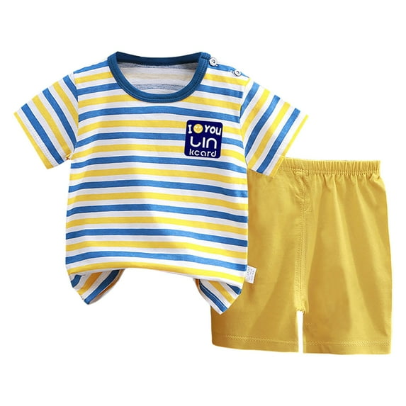 NOLDARES Toddler Baby Boys Clothes Boys Summer Outfits Ribbed Button-Down Shirt Tops +Shorts Pocket Outfit 2 PCS set(A17-Sky Blue,7-8 Years)