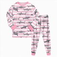 thumbnail image 1 of NOLDARES Toddler Baby Boys Pajamas Kids 2 Piece Pj's Long Sleeve Cartoon Sleepwear Clothes Set Outfits,Little Girl Pajamas,Pink,2-3 Y, 1 of 9
