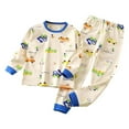 thumbnail image 1 of NOLDARES Toddler Baby Girl Boy Clothes 2pcs Cotton Graphic Print Long Sleeve Tee Elastic Joggers Pants Fall Winter Outfits Casual Clothing(Beige,9-10 Y), 1 of 8