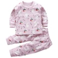 thumbnail image 1 of NOLDARES Toddler Baby Girl Boy Clothes Cute Print Sweatsuit Long Sleeve Fall Outfits 2Pcs Winter Pant Sets(Pink,9-10 Y), 1 of 6