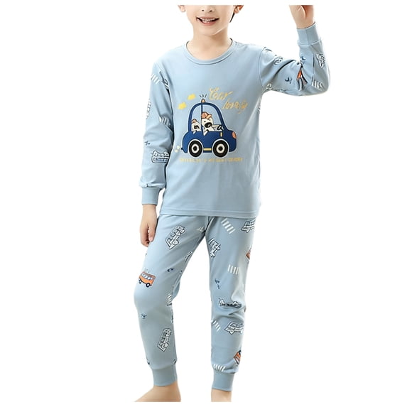 NOLDARES Toddler Baby Girl Boy Clothing Set 2 Piece Long Sleeve Graphic T Shirt and Pull on Pants Soft Cotton Print Fall Winter Outfits Clothes(Light Blue,2-3 Y)