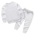 thumbnail image 1 of NOLDARES Toddler Baby Girl Boy Outfits 2 Piece Long Sleeve Soft Sweatshirt and Elastic Waist Joggers Pants Set Colorful Print Fall Winter Clothes Clothing(White,7-8 Y), 1 of 6