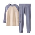 thumbnail image 1 of NOLDARES Toddler Baby Girl Boy Outfits Set 2 Piece Long Sleeve T Shirt and Pull on Pants Graphic Print Fall Winter Clothes Casual Clothing(Blue,6-7 Y), 1 of 8