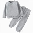 thumbnail image 1 of NOLDARES Toddler Baby Girl Clothes Cute Print Infant Long Sleeve Sweathsirt Fall Winter Outfits Kids Pullover Pants Set(Grey,9-10 Y), 1 of 8