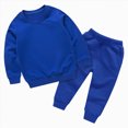 thumbnail image 1 of NOLDARES Toddler Baby Girl Clothes Fall Winter Outfits Infant Girl Sweatshirt Top Pants Set Toddler 2Pcs Clothes(Blue,5-6 Y), 1 of 6
