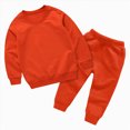thumbnail image 1 of NOLDARES Toddler Baby Girl Clothes Fall Winter Outfits Infant Girl Sweatshirt Top Pants Set Toddler 2Pcs Clothes(Orange,11-12 Y), 1 of 6