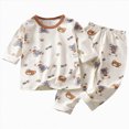 thumbnail image 1 of NOLDARES Toddler Baby Girl Clothes Toddler Outfit Cute Graphic Sweatshirt Tops + Pants Set Fall Winter Clothing for Girls(Beige,12-18 M), 1 of 6