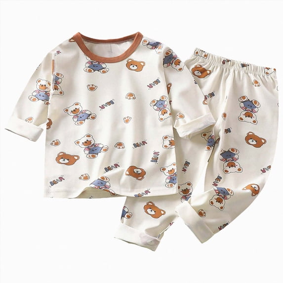 NOLDARES Toddler Baby Girl Clothes Toddler Outfit Cute Graphic Sweatshirt Tops + Pants Set Fall Winter Clothing for Girls(Beige,12-18 M)