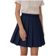 thumbnail image 1 of NOLDARES Toddler Baby Girls Pleated Skirt Baby Girls Uniform Skirt Built in Shorts Tennis Casual Skorts for Little Kid(Navy,8-9 Years), 1 of 9