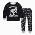 thumbnail image 1 of NOLDARES Toddler Boy Outfits Clothing Set 2 Piece Long Sleeve Crewneck Sweatshirt and Elastic Pants Fall Winter Clothes(Black,8-9 Y), 1 of 6