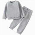 thumbnail image 1 of NOLDARES Toddler Boy Printed Outfits Long Sleeve Round Neck T-Shirt Elastic Waist Pants Casual Fall Winter Clothes 2Pcs Set Size:9-10 Y,Grey, 1 of 8