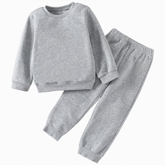 NOLDARES Toddler Boy Printed Outfits Long Sleeve Round Neck T-Shirt Elastic Waist Pants Casual Fall Winter Clothes 2Pcs Set Size:9-10 Y,Grey