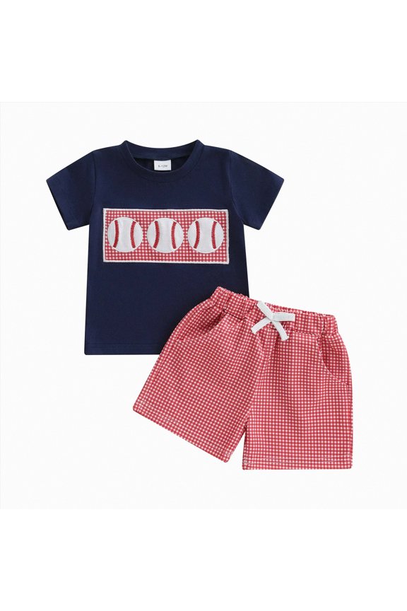 Toddler Boy Space Rocket Print Short Sleeve T-Shirt Shorts Casual Summer Clothes Blazer,2-3 Y