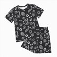 thumbnail image 1 of NOLDARES Toddler Boys 2 Piece Summer Outfits Short Sleeve Tshirts and Elastic Waist Shorts Casual Texture Sets(Black,3-4 Years), 1 of 4