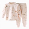 thumbnail image 1 of NOLDARES Toddler Boys Clothes Outfits 2Pcs Set Long Sleeve Print Round Neck Cotton T-Shirt Elastic Waist Joggers Warm Fall Winter Size:1-2 Y,Pink, 1 of 5