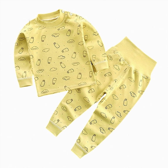 NOLDARES Toddler Boys Clothes Set 2Pcs Long Sleeve Graphic Pullover Sweatshirt Top Elastic Waist Sweatpants Cozy Fall Outfits Size:3-4 Y,Yellow