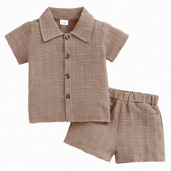NOLDARES Toddler Boys Dinosaur Print Short Sleeve T-Shirt Shorts Set Casual Summer 2 Piece Outfit Blazer,12-18 M