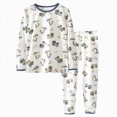 thumbnail image 1 of NOLDARES Toddler Boys Fall Outfit Baby Winter Clothes Long Sleeve Crewneck Sweatshirt Pants Set Color Block Sweats Size:14-15 Y,White, 1 of 5