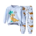 thumbnail image 1 of NOLDARES Toddler Boys Girls Dailywear Outfits Set 2-piece Pajamas Sleepwear Pjs for Baby Boys Girls Spring Fall Winter Kids Loungewear Set,1-2 Y, 1 of 4