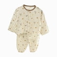 thumbnail image 1 of NOLDARES Toddler Boys Outfits Long Sleeve Cute Print Graphic Crewneck Top Elastic Waist Pants Soft Fall Winter Set 2 Piece Size:1-2 Y,Yellow, 1 of 4