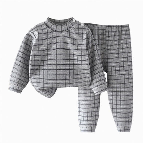 NOLDARES Toddler Boys Pajamas 2-Piece Kids Pjs Set Soft Stretchy Long Sleeve Top and Pants for Fall and Winter 6-12 Months 12-24 Months 2t 3t 4t 5t 6t 7t 8t 9t Children,Grey,9-10 Y