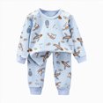 thumbnail image 1 of NOLDARES Toddler Boys Pajamas 2 Piece Set Long Sleeve Print Top and Pants Cotton Pjs Sleepwear Jammies Fall Winter 6-12 Months 12-24 Months 2t 3t 4t 5t 6t 7t 8t 9t Children,Blue,2-3 Y, 1 of 6