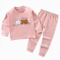 thumbnail image 1 of NOLDARES Toddler Boys Sleepwear Truck 2 Piece Long Sleeve Cotton Pjs Set Kids Cool Print Boys Pajamas Set,Light Pink,12-18 M, 1 of 6