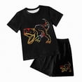 thumbnail image 1 of NOLDARES Toddler Boys Summer Outfit Dinosaur Train Print Short Sleeve Tee Elastic Waist Shorts 1T 2T 3T 4T Blazer,5-6 Y, 1 of 4
