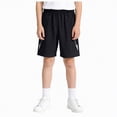 thumbnail image 1 of NOLDARES Toddler Boys blend Cotton Athletic Running Shorts, Kids Summer Casual Fashion Soccer Shorts(Black,4-5 Years), 1 of 5